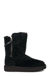 UGG BLACK CLASSIC SHORT SPARKLE ZIP LOW BOOT,10696556