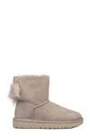UGG GRAY FLUFF BOW MINI LOW BOOT,10696562