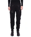 HAIDER ACKERMANN PERTH BLACK BIKER COTTON SWEATPANTS,10696461