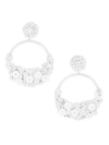 OSCAR DE LA RENTA Embellished Flower Hoop Clip-On Earrings