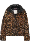 MONCLER LEOPARD-PRINT QUILTED SHELL DOWN JACKET