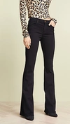 Frame Le Forever Karlie Flare High-rise Jeans In Film Noir