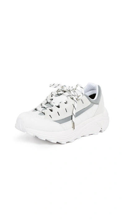 Ganni Iris Chunky-sole Leather Trainers In White