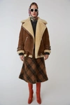 ACNE STUDIOS Shearling jacket brown/white