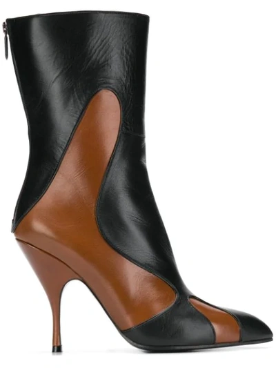 Bottega Veneta Leather Ankle Boots In Black