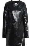 RTA ZIP-DETAILED LEATHER MINI DRESS,3074457345619230193