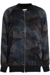 EQUIPMENT Kendrix printed silk-satin bomber jacket,GB 3024088872779678