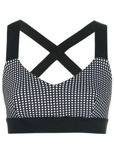 No Ka'oi Polka Dot Print Cropped Top In Black