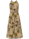 ANDREA MARQUES PRINTED SLEEVELESS DRESS