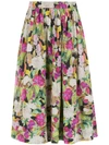 ANDREA MARQUES RUCHED MIDI SKIRT