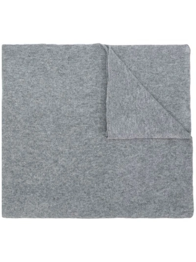 Allude Knit Scarf In Grey