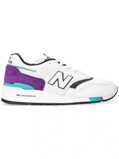 New Balance 997v1 Suede-trimmed Leather And Mesh Trainers In White