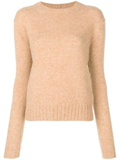 Helmut Lang Knitted Jumper In Brown