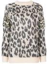 ANIYE BY LEOPARD PRINT OVERSIZED jumper