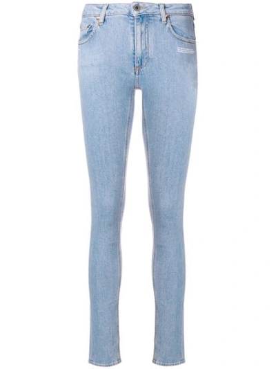 Off-white Five-pocket Skinny Jeans In Blue