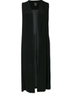 Dkny Women's Sheer Split Hem Vest In Black