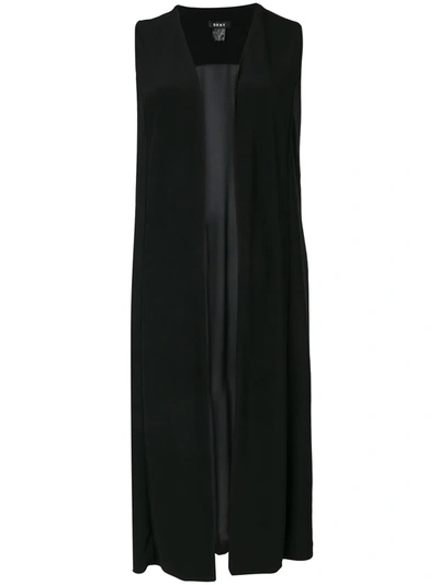 DKNY SHEER LONG VEST COAT