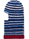 CALVIN KLEIN 205W39NYC Blue striped wool balaclava 