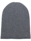 ALLUDE ALLUDE FINE KNIT BEANIE - GREY