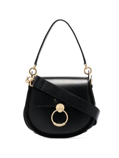 Chloé Large Tess Shoulder Bag In Black