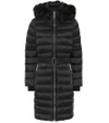 BURBERRY Shearling-trimmed down coat,P00327141
