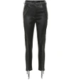 DOLCE & GABBANA LACE-UP SATIN SKINNY trousers,P00341508