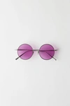 ACNE STUDIOS Round sunglasses silver satin/purple