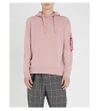 ALPHA INDUSTRIES LOGO-EMBELLISHED COTTON-JERSEY HOODY