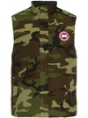 Canada Goose Garson Regular Fit Quilted Down Vest In Green