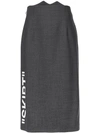 OFF-WHITE SLOGAN MIDI SKIRT