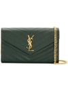 Saint Laurent 'monogram' Crossbody Bag - Green In Green
