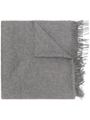 FABIANA FILIPPI FABIANA FILIPPI MY PRIVATE LIFE FRINGED HEM SCARF - GREY