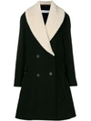 JW ANDERSON JW ANDERSON DOUBLE BREASTED SWING COAT - BLACK