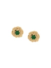 AURELIE BIDERMANN AURELIE BIDERMANN 18KT GOLD TSAVORITE BOUQUET EARRINGS - METALLIC