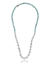 M.C.L BY MATTHEW CAMPBELL LAURENZA HALF TURQUOISE & BAROQUE PEARL NECKLACE,PROD214910181