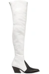 GIVENCHY TWO-TONE LEATHER OVER-THE-KNEE BOOTS