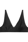 BASERANGE PAM METALLIC STRETCH-TULLE SOFT-CUP TRIANGLE BRA