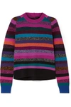 MARC JACOBS TIE-BACK STRIPED CASHMERE SWEATER