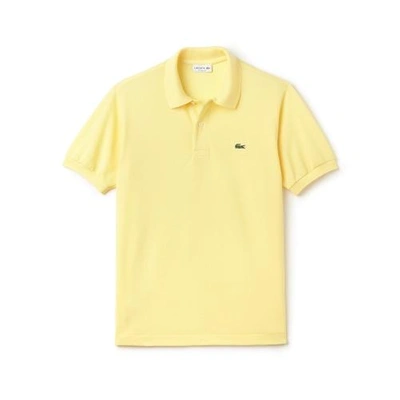 Lacoste Classic Fit Short Sleeve Pique Polo Shirt In Light Yellow