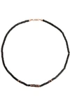 DEZSO BY SARA BELTRAN 14-KARAT ROSE GOLD, ONYX AND SHELL NECKLACE