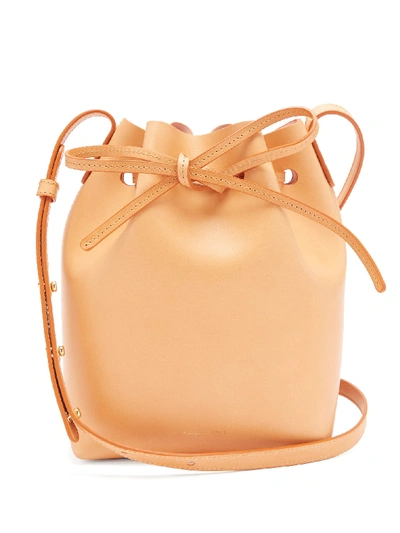 Mansur Gavriel Mini Bucket Bag In Cammello