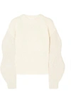 CHLOÉ RIBBED-KNIT WOOL AND SILK-BLEND jumper
