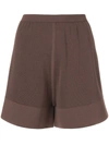 Rick Owens Knitted Shorts In Grey
