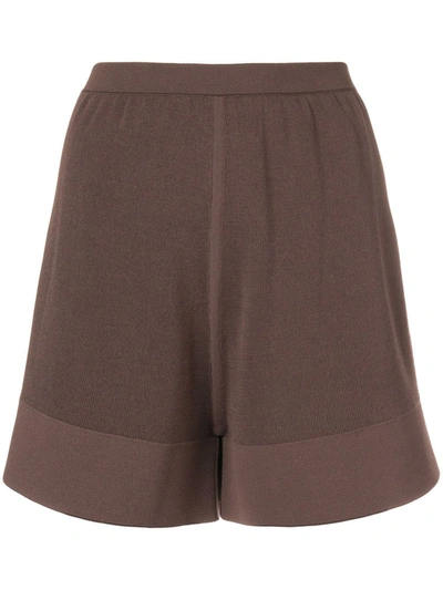 Rick Owens Knitted Shorts In Grey