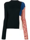 CALVIN KLEIN 205W39NYC COLOUR BLOCK RIBBED SWEATER