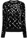 MARC JACOBS MARC JACOBS CHAIN-LINK FENCE PATTERN SWEATER - BLACK