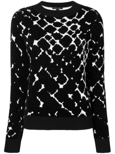 Marc Jacobs Boulder Print Cashmere Blend Sweater In Black