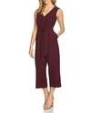 Vince Camuto Sleeveless Tie Waist Jumpsuit In Cabernet