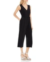 Vince Camuto Crepe Tie Front Wide Leg Jumpsuit In Rich Black