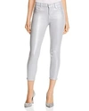 J BRAND 835 CROPPED SKINNY JEANS IN IRIDESCENT SILVERSPOON,835I563